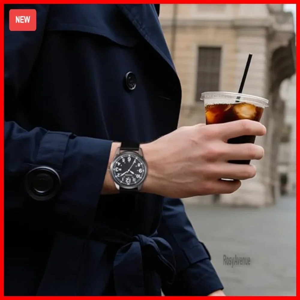 Men's Tactical Analog Quartz Watch Luminous Dial 30M Water Resistant